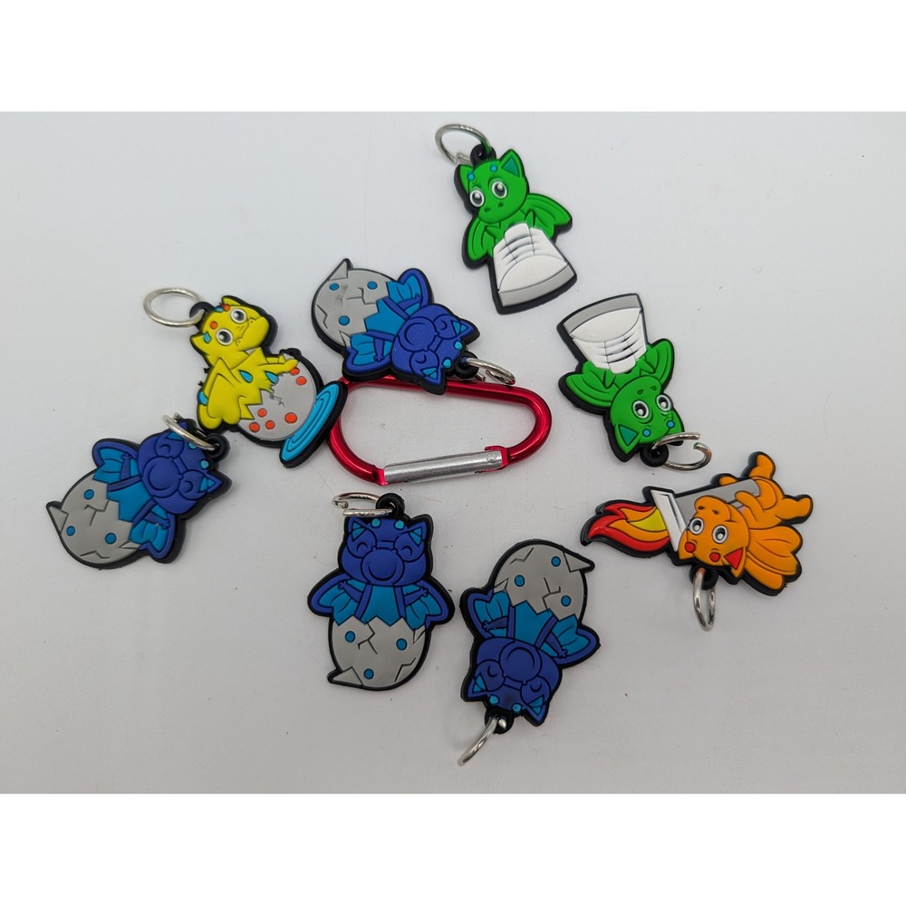 American‎ Heart Association Keychain Charms Multicolor Dragon Monster Lot of 8